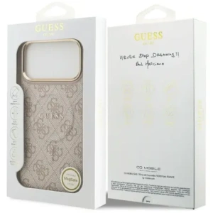 Etui Guess 4G PU Classic Logo MagSafe do Apple iPhone 17 Pro Max różowy