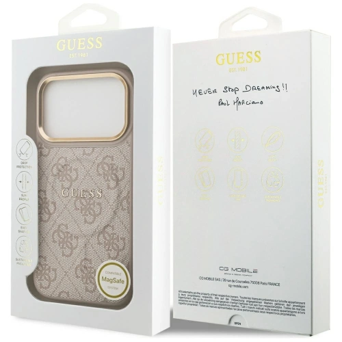 Etui Guess 4G PU Classic Logo MagSafe do Apple iPhone 17 Pro różowy