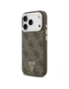 Etui Guess 4G Triangle Logo MagSafe do Apple iPhone 17 Pro brązowy srebrny