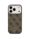 Etui Guess 4G Triangle Logo MagSafe do Apple iPhone 17 Pro brązowy srebrny