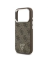 Etui Guess 4G Triangle Logo MagSafe do Apple iPhone 17 Pro brązowy srebrny