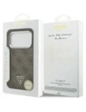 Etui Guess 4G Triangle Logo MagSafe do Apple iPhone 17 Pro brązowy srebrny