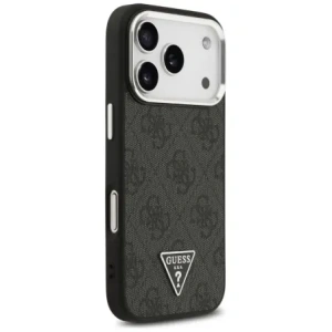 Etui Guess 4G Triangle Logo MagSafe do Apple iPhone 17 Pro czarny srebrny