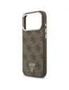 Etui Guess 4G Triangle Logo MagSafe do Apple iPhone 17 Pro Max brązowy srebrny