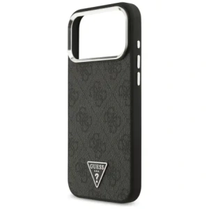 Etui Guess 4G Triangle Logo MagSafe do Apple iPhone 17 Pro Max czarny srebrny
