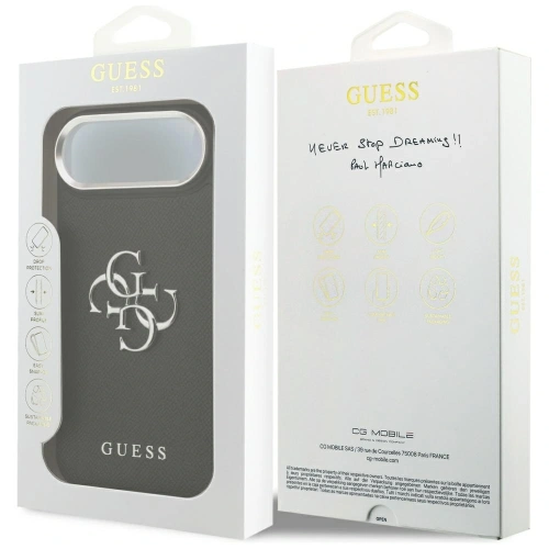 Etui Guess Grained Big 4G Classic Logo do Apple iPhone 17 Air czarny