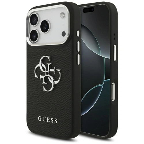 Etui Guess Grained Big 4G Classic Logo do Apple iPhone 17 Pro czarny