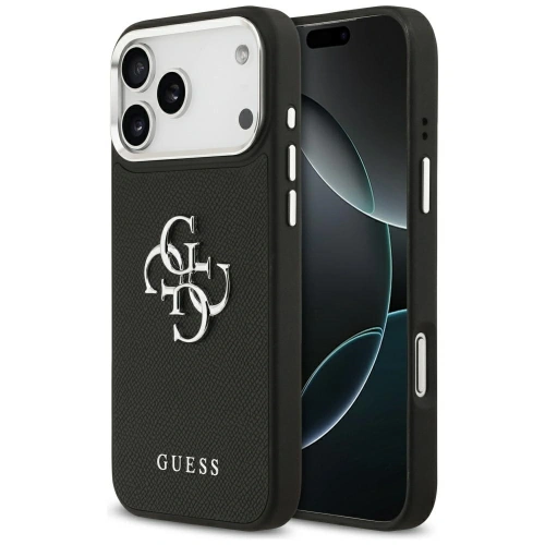 Etui Guess Grained Big 4G Classic Logo do Apple iPhone 17 Pro Max czarny