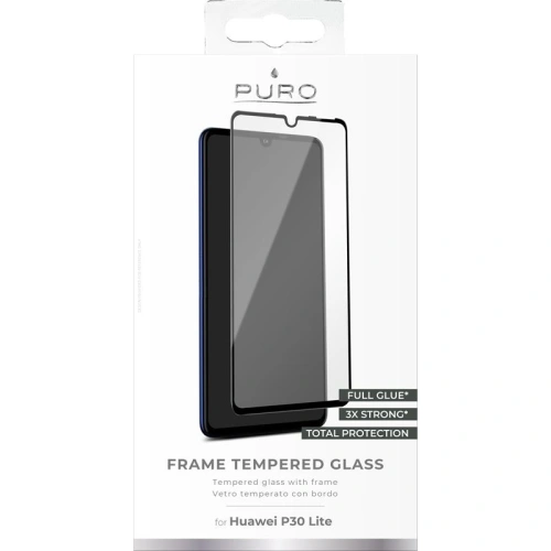 Kup Sticlă securizată PURO Frame Tempered Glass Huawei P30 Lite (ramă neagră) - PUR032BLK - {ean13} - Sklep Home Screen