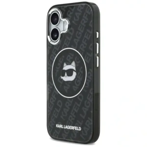 Etui Karl Lagerfeld IML Choupette Head Logo MagSafe do Apple iPhone 17 czarny