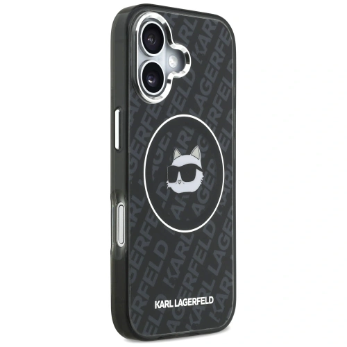 Etui Karl Lagerfeld IML Choupette Head Logo MagSafe do Apple iPhone 17 czarny