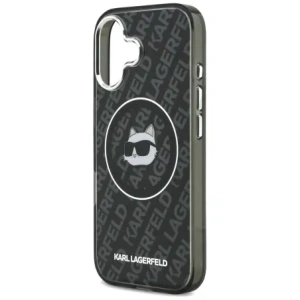 Etui Karl Lagerfeld IML Choupette Head Logo MagSafe do Apple iPhone 17 czarny