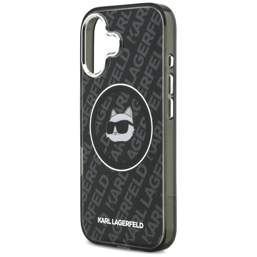 Etui Karl Lagerfeld IML Choupette Head Logo MagSafe do Apple iPhone 17 czarny