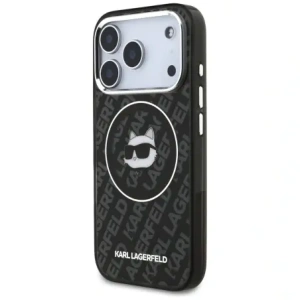Etui Karl Lagerfeld IML Choupette Head Logo MagSafe do Apple iPhone 17 Pro czarny