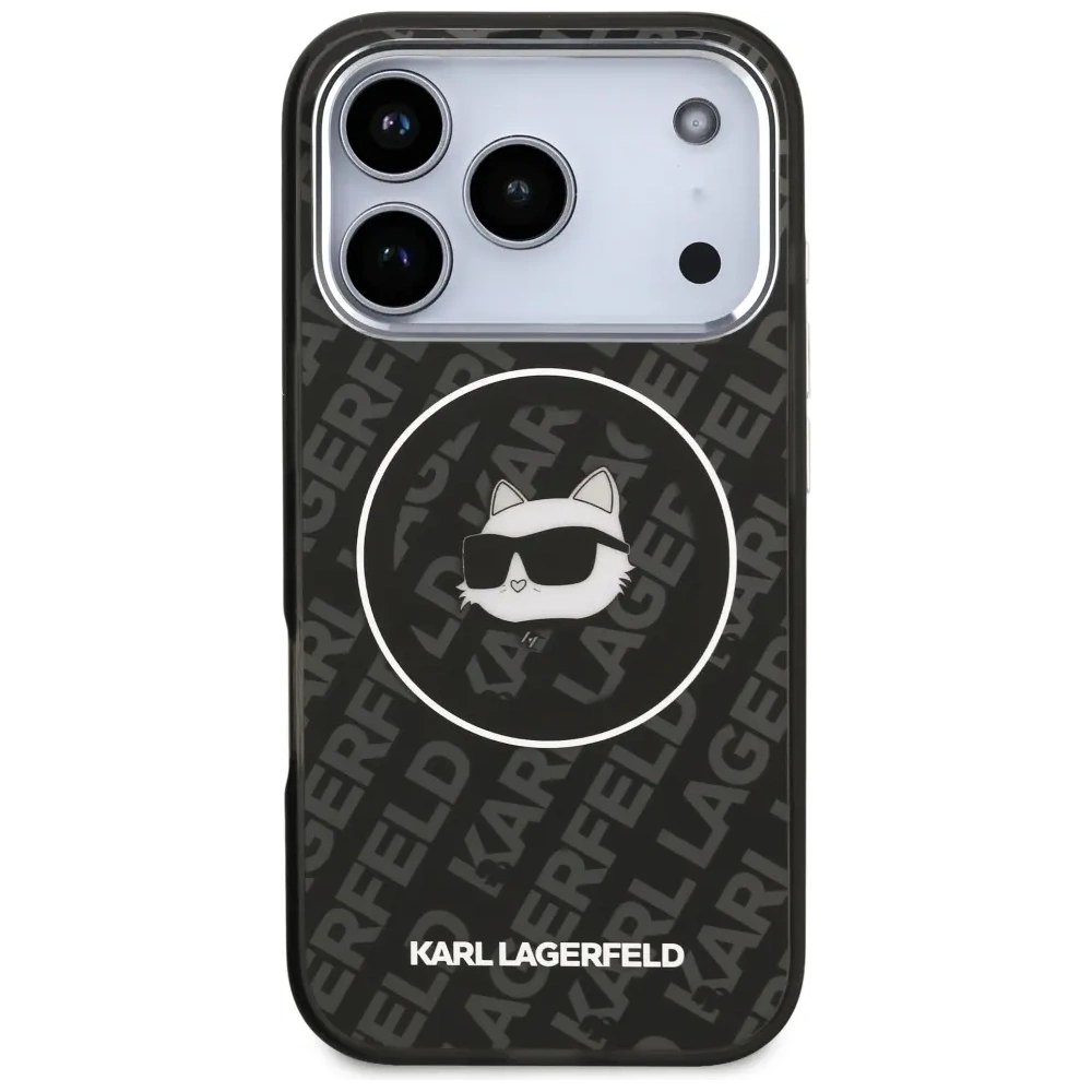 Etui Karl Lagerfeld IML Choupette Head Logo MagSafe do Apple iPhone 17 Pro czarny