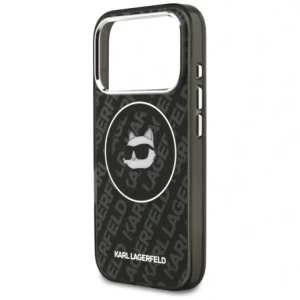 Etui Karl Lagerfeld IML Choupette Head Logo MagSafe do Apple iPhone 17 Pro czarny