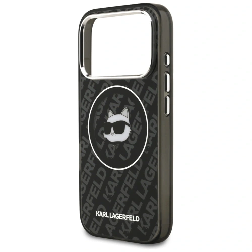 Etui Karl Lagerfeld IML Choupette Head Logo MagSafe do Apple iPhone 17 Pro czarny