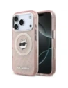 Etui Karl Lagerfeld IML Choupette Head Logo MagSafe do Apple iPhone 17 Pro Max różowy