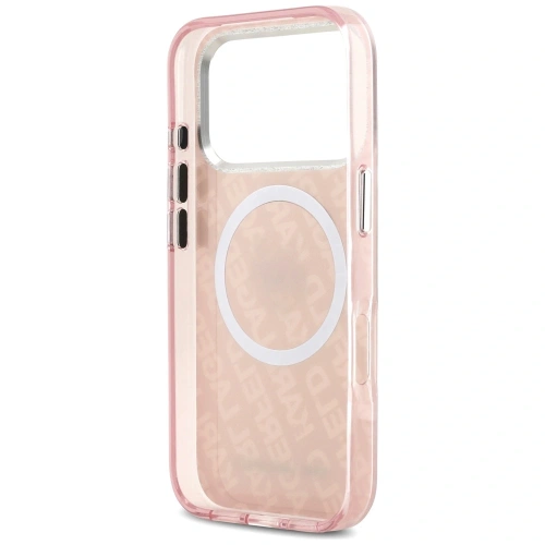 Etui Karl Lagerfeld IML Choupette Head Logo MagSafe do Apple iPhone 17 Pro Max różowy