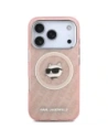 Etui Karl Lagerfeld IML Choupette Head Logo MagSafe do Apple iPhone 17 Pro różowy