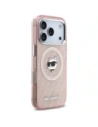Etui Karl Lagerfeld IML Choupette Head Logo MagSafe do Apple iPhone 17 Pro różowy