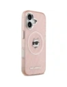 Etui Karl Lagerfeld IML Choupette Head Logo MagSafe do Apple iPhone 17 różowy