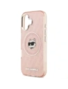 Etui Karl Lagerfeld IML Choupette Head Logo MagSafe do Apple iPhone 17 różowy