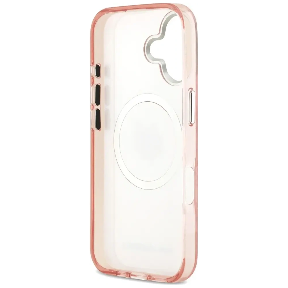 Etui Karl Lagerfeld IML Choupette Head Logo MagSafe do Apple iPhone 17 różowy