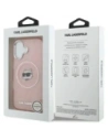 Etui Karl Lagerfeld IML Choupette Head Logo MagSafe do Apple iPhone 17 różowy