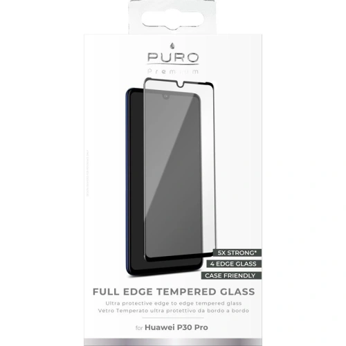 Kup Szkło hartowane PURO Premium Full Edge Tempered Glass Case Friendly Huawei P30 Pro (czarna ramka) - PUR033BLK - {ean13} - Sklep Home Screen