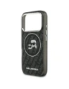Etui Karl Lagerfeld IML Glitter Karl & Choupette Heads Logo MagSafe do Apple iPhone 17 Pro czarny