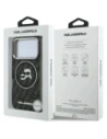 Etui Karl Lagerfeld IML Glitter Karl & Choupette Heads Logo MagSafe do Apple iPhone 17 Pro czarny