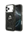 Etui Karl Lagerfeld IML Glitter Karl & Choupette Heads Logo MagSafe do Apple iPhone 17 Pro Max czarny