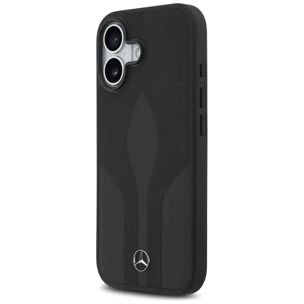 Etui Mercedes Leather The Move MagSafe do Apple iPhone 17 czarny