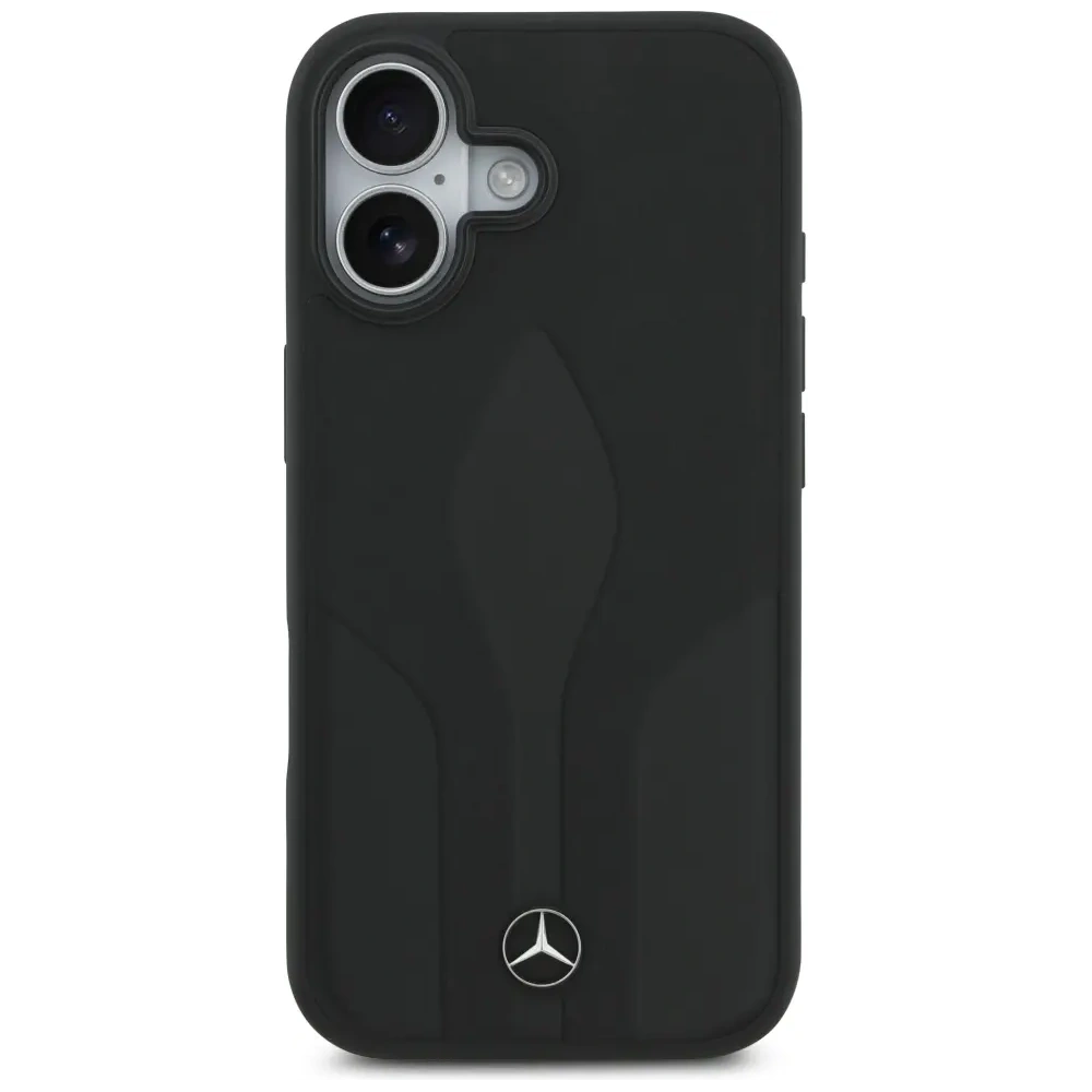 Etui Mercedes Leather The Move MagSafe do Apple iPhone 17 czarny