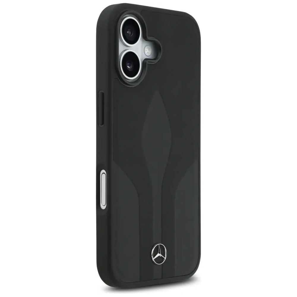 Etui Mercedes Leather The Move MagSafe do Apple iPhone 17 czarny