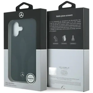 Etui Mercedes Leather The Move MagSafe do Apple iPhone 17 czarny