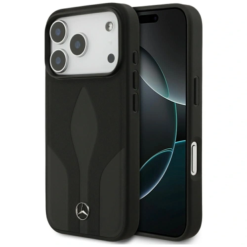 Etui Mercedes Leather The Move MagSafe do Apple iPhone 17 Pro czarny