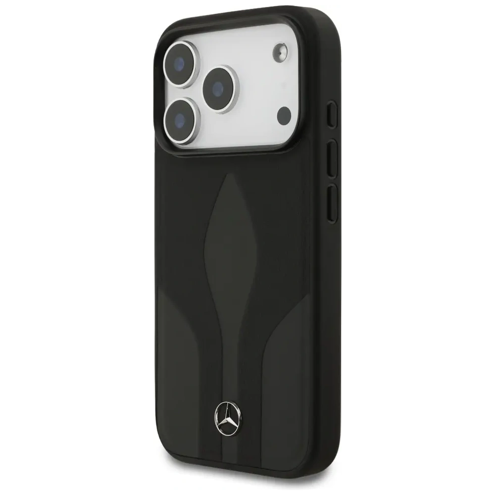Etui Mercedes Leather The Move MagSafe do Apple iPhone 17 Pro czarny