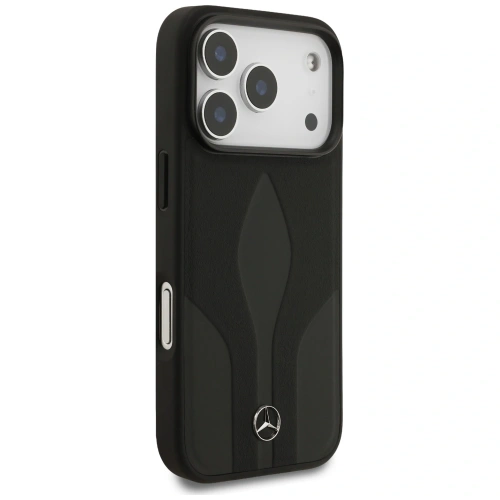 Etui Mercedes Leather The Move MagSafe do Apple iPhone 17 Pro czarny