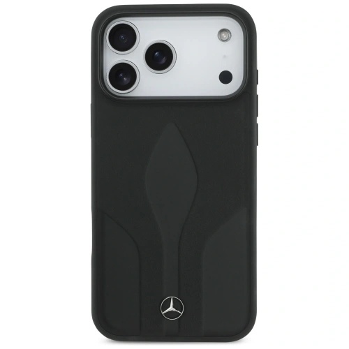 Etui Mercedes Leather The Move MagSafe do Apple iPhone 17 Pro Max czarny