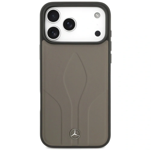 Etui Mercedes Leather The Move MagSafe do Apple iPhone 17 Pro Max taupe