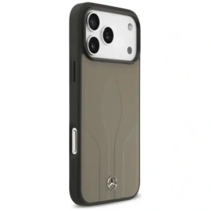 Etui Mercedes Leather The Move MagSafe do Apple iPhone 17 Pro Max taupe