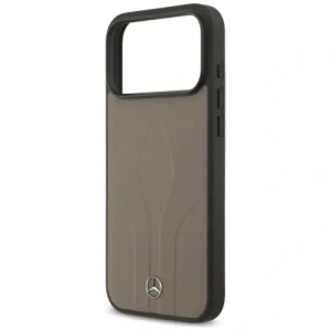 Etui Mercedes Leather The Move MagSafe do Apple iPhone 17 Pro Max taupe