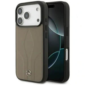Etui Mercedes Leather The Move MagSafe do Apple iPhone 17 Pro taupe