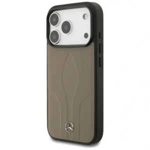 Etui Mercedes Leather The Move MagSafe do Apple iPhone 17 Pro taupe