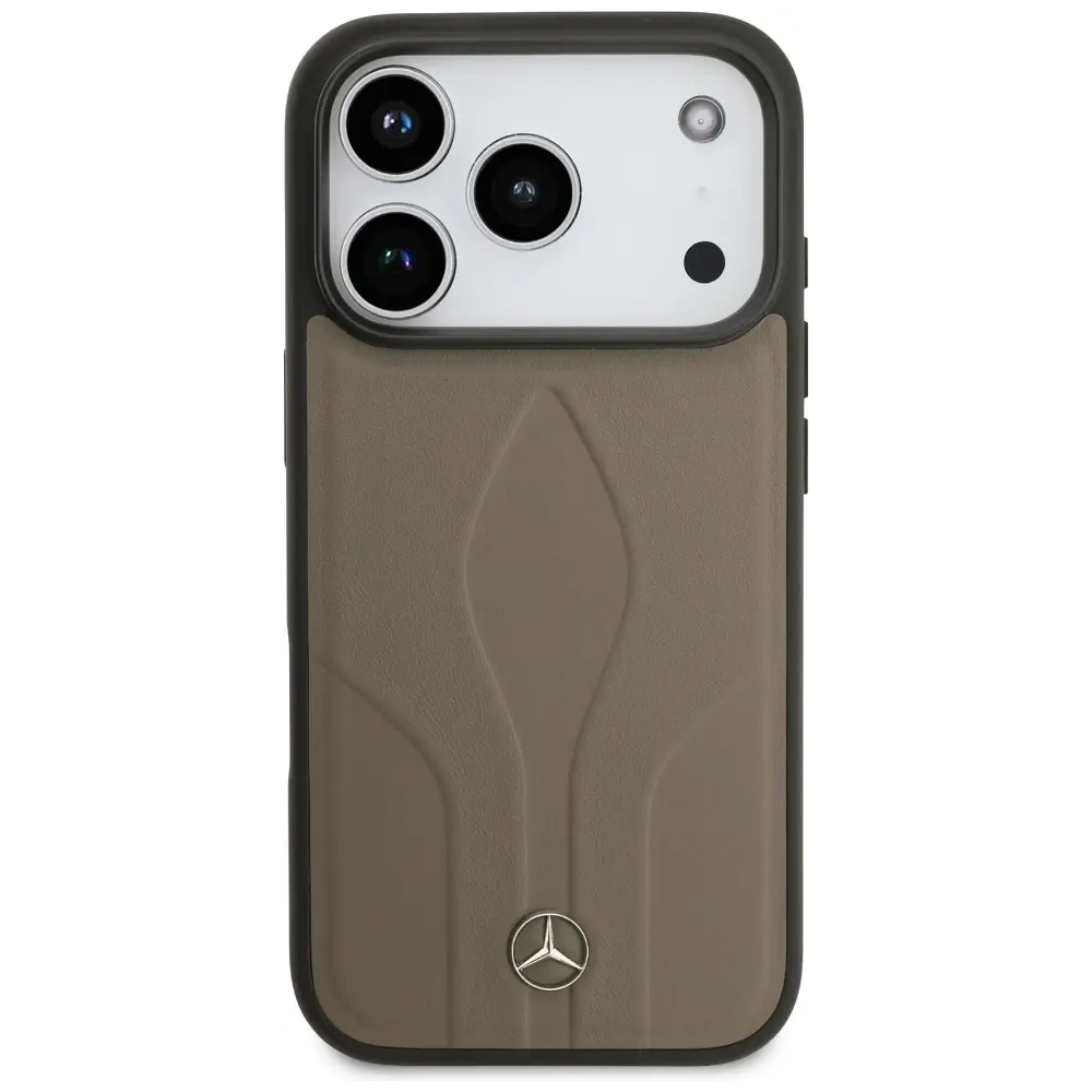 Etui Mercedes Leather The Move MagSafe do Apple iPhone 17 Pro taupe