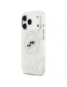Etui Karl Lagerfeld IML Glitter Karl & Choupette Heads Logo MagSafe do Apple iPhone 17 Pro szary