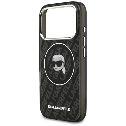 Etui Karl Lagerfeld IML Karl Head Logo MagSafe do Apple iPhone 17 Pro czarny