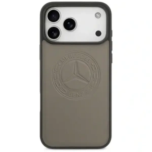Etui Mercedes Leather Vintage Logo MagSafe do Apple iPhone 17 Pro Max taupe